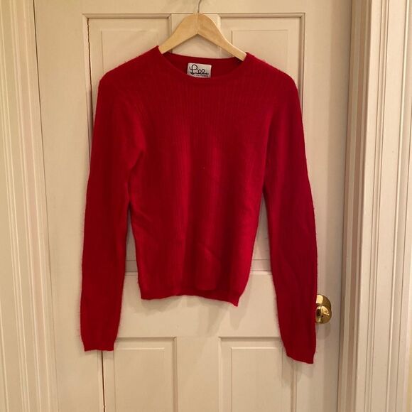 Lilly Pulitzer White Label Red Cashmere Sweater - Picture 1 of 3